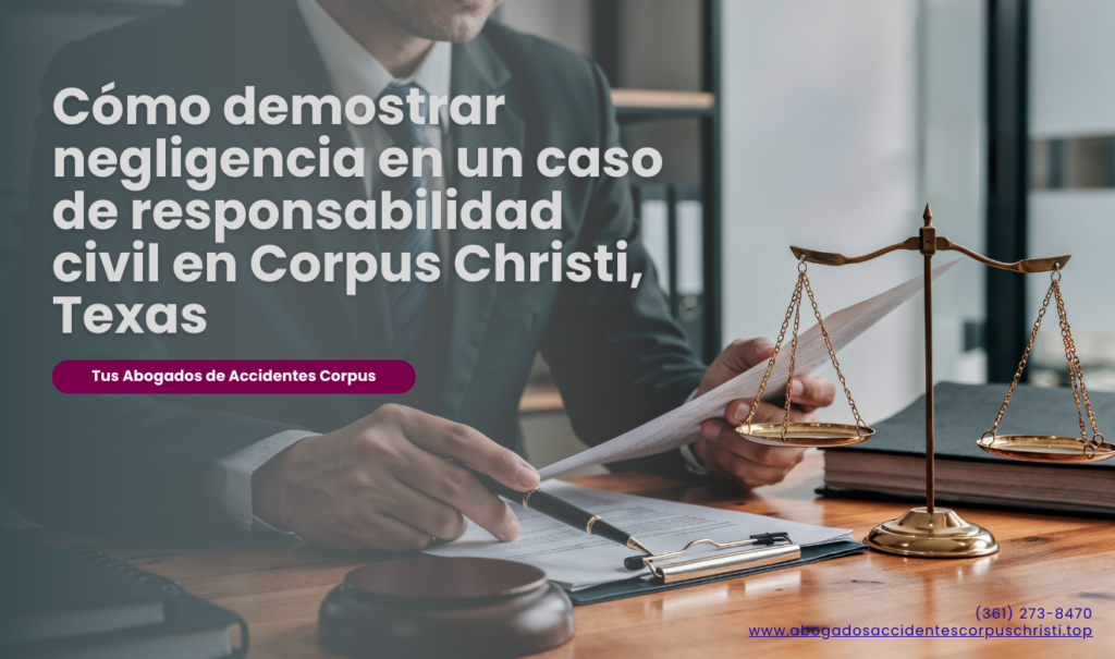 requisitos para probar negligencia Corpus Christi